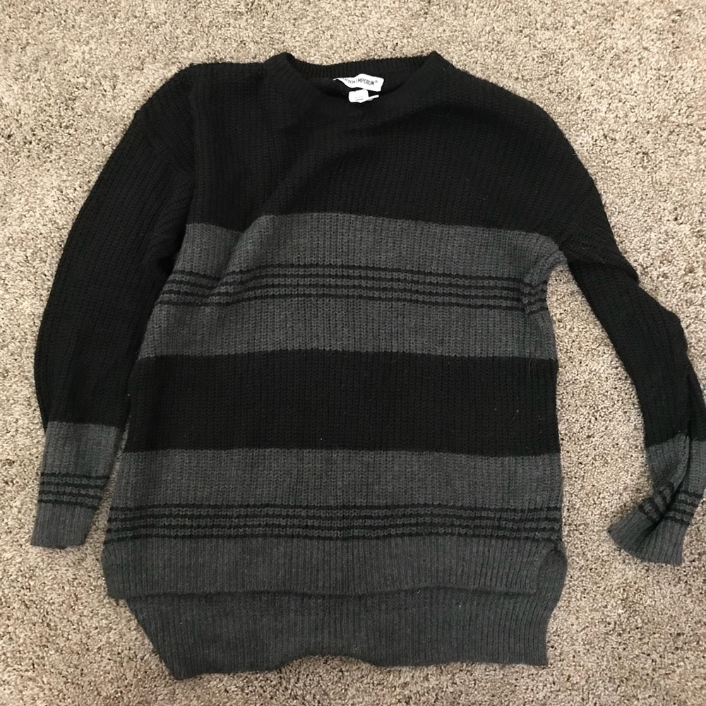 Black striped sweater